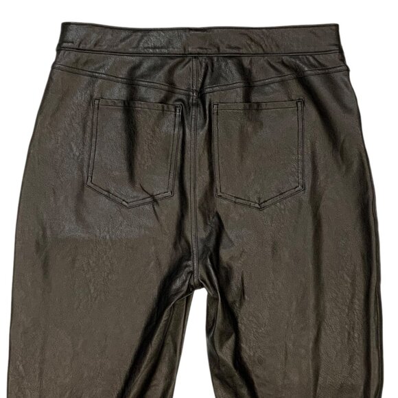 Spanx Faux Leather Like Ankle Skinny Pants XL Noir High Rise Sexy 20282R - Picture 8 of 12